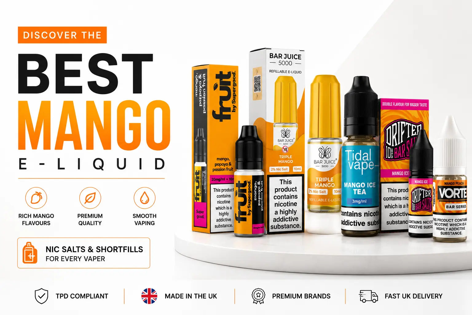 best mango vape E-Liquid UK One and done Color:Glittering Silver DISARM - Vaporesso Luxe