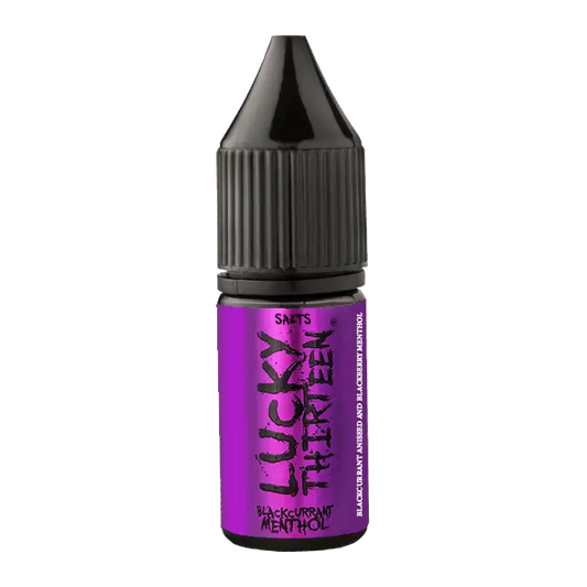 Blackcurrant Menthol Nic Salt E-liquid by Lucky Thirteen