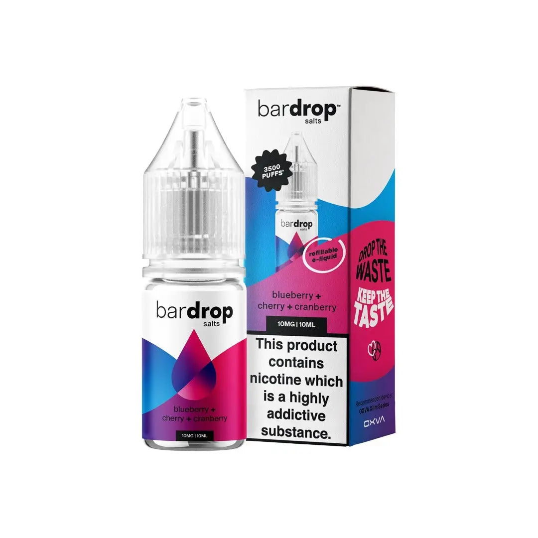 Bar Drop Blueberry Cherry Cranberry 10ml Nic Salt E-Liquid