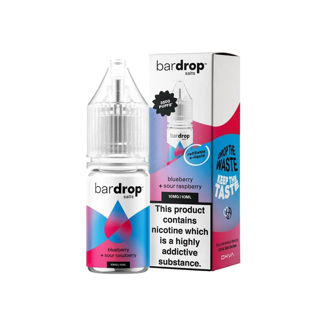 Bar Drop Blueberry Sour Raspberry 10ml Nic Salt E-Liquid