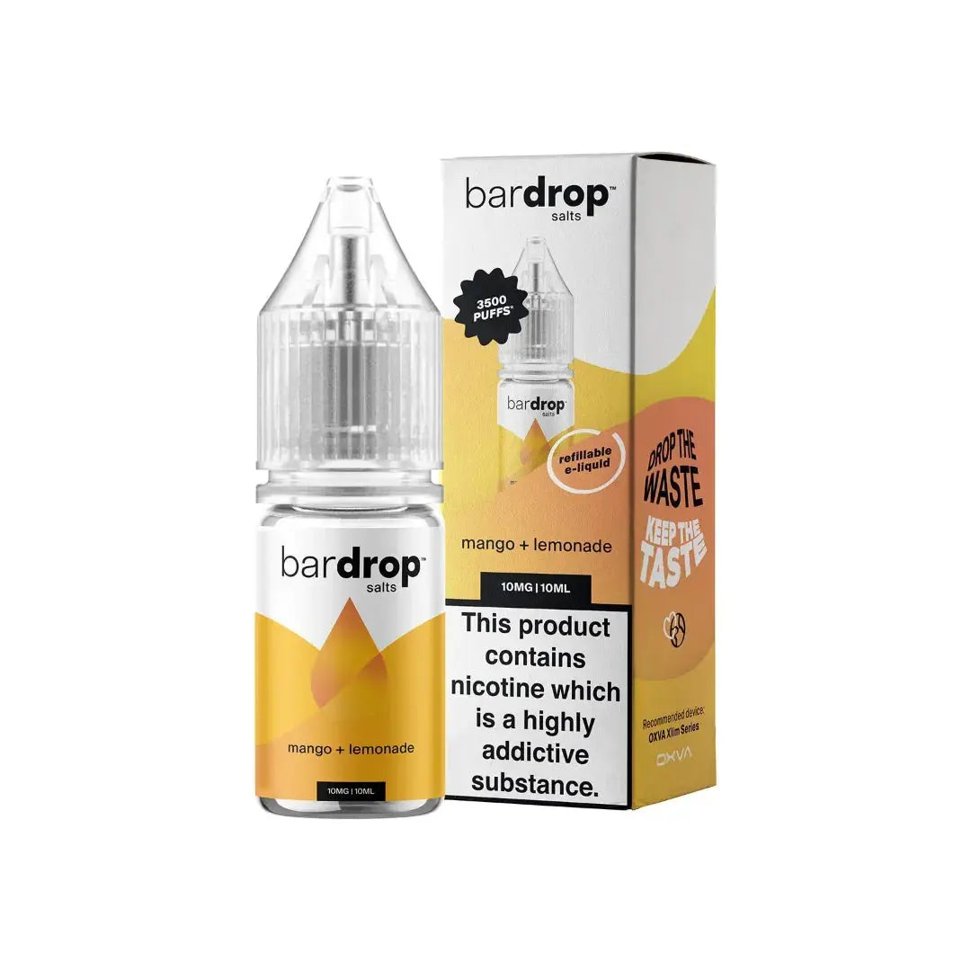 Bar Drop Mango Lemonade 10ml Nic Salt E-Liquid