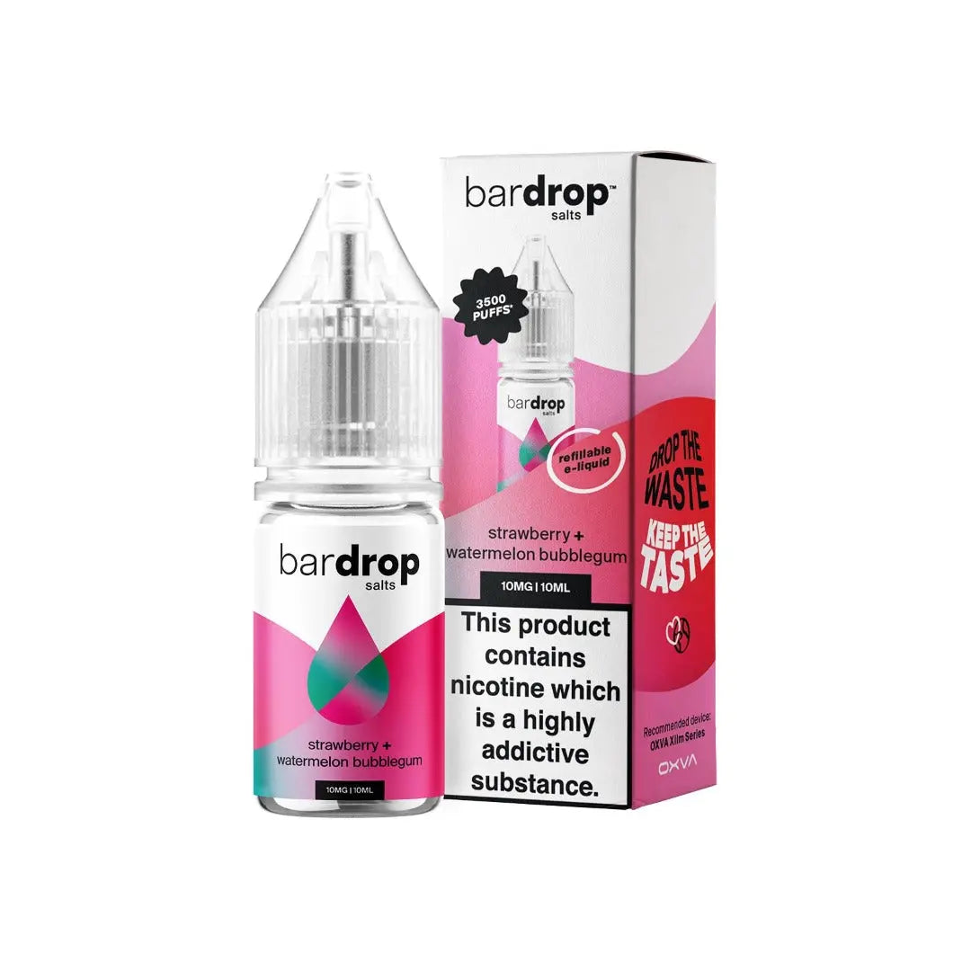 Bar Drop Strawberry Watermelon Bubblegum 10ml Nic Salt E-Liquid
