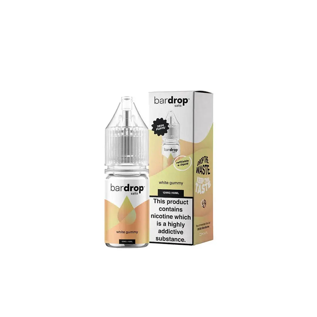 Bar Drop White Gummy 10ml Nic Salt E-Liquid