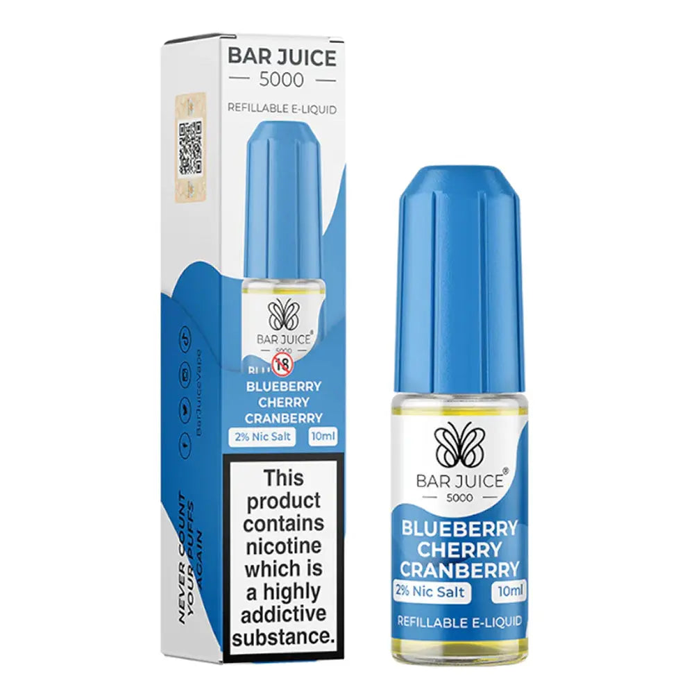 Blueberry Cherry Cranberry Nic Salt by Bar Juice 5000 Barjuice