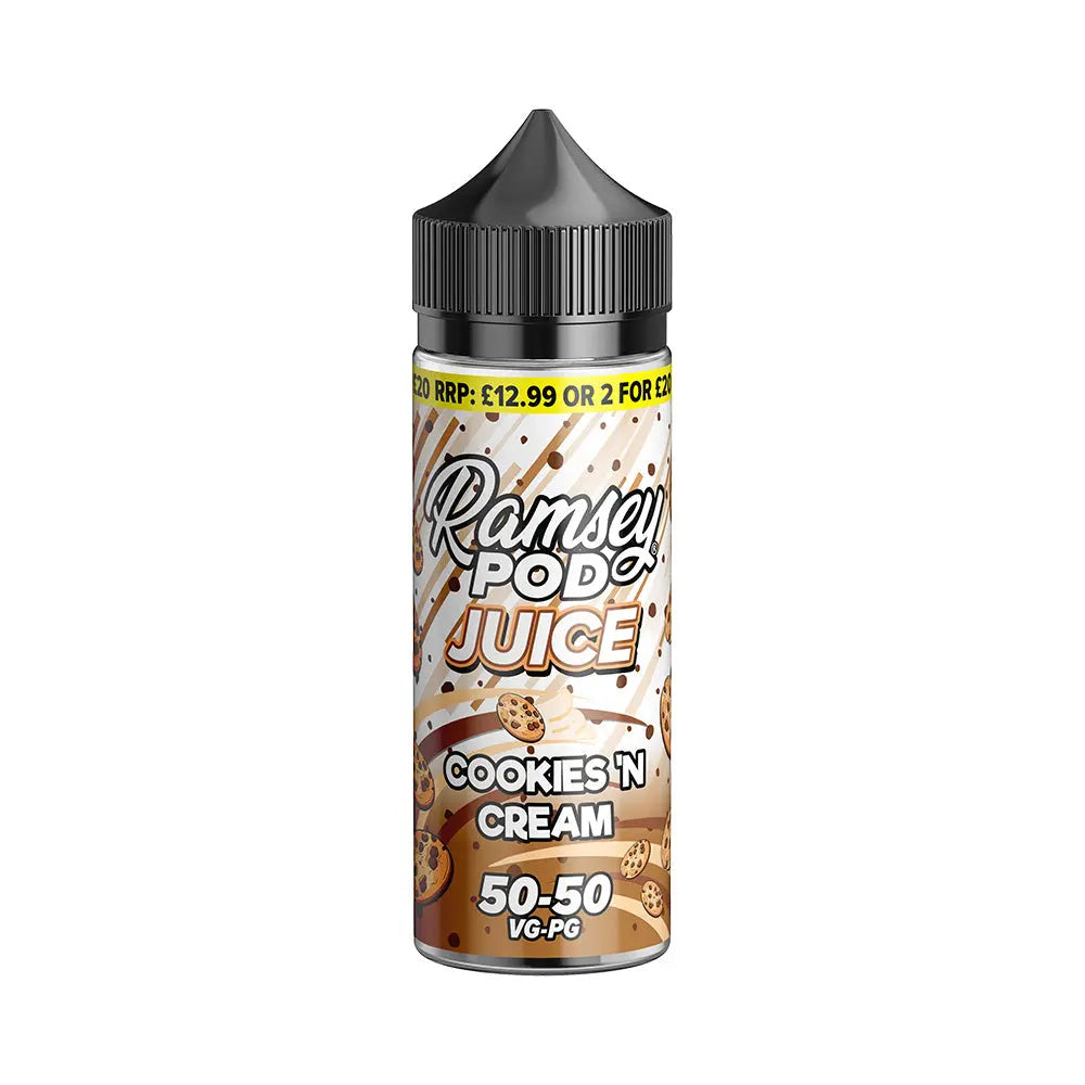 Cookies 'N Cream 100ml Shortfill by Ramsey Pod Juice Cookies 'N Cream 100ml Shortfill by Ramsey Pod Juice