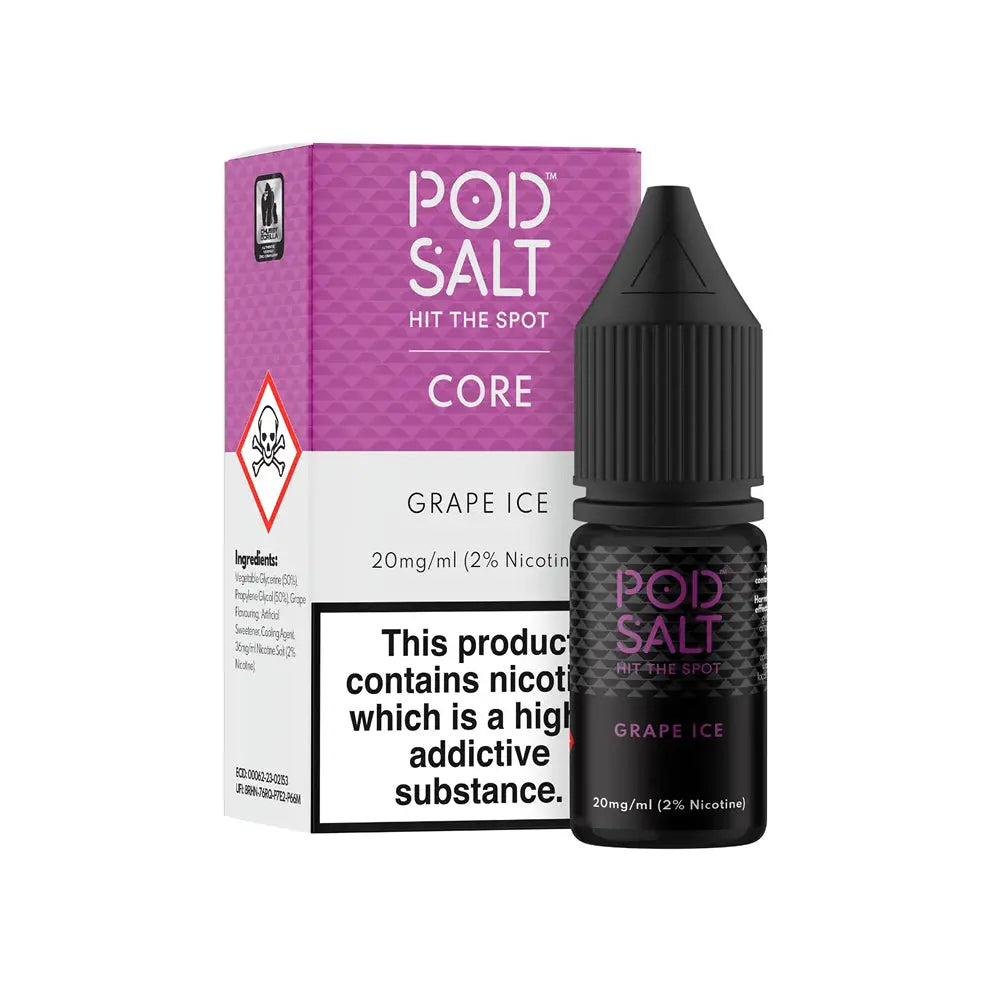 Grape Ice Nic Salt E-Liquid by Pod Salt Core Pod Salt