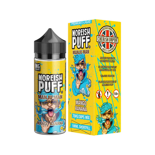 Mango Banana Moreish Puff Manju Man 100ml Shortfill