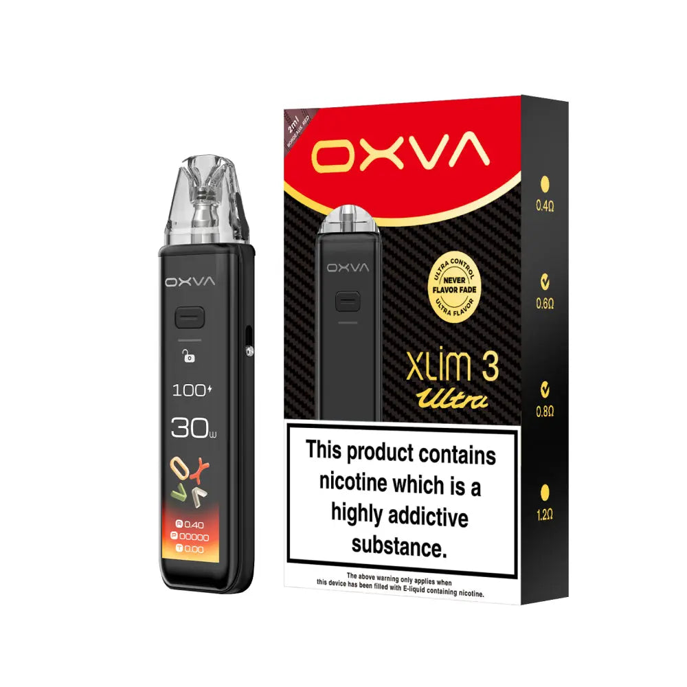 OXVA Xlim 3 Ultra Pod Kit 2 Free E-Liquids | Best Price UK OXVA Xlim 3 Ultra Pod Kit 2 Free E-Liquids | Best Price UK