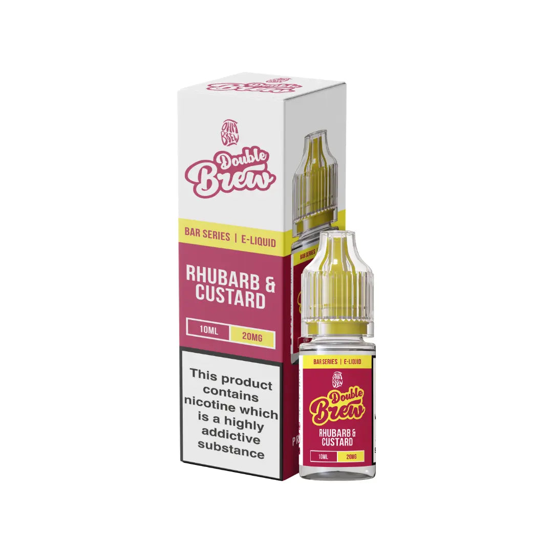 Ohm Brew Double Brew Rhubarb and Custard 10ml Nic Salt E-Liquid
