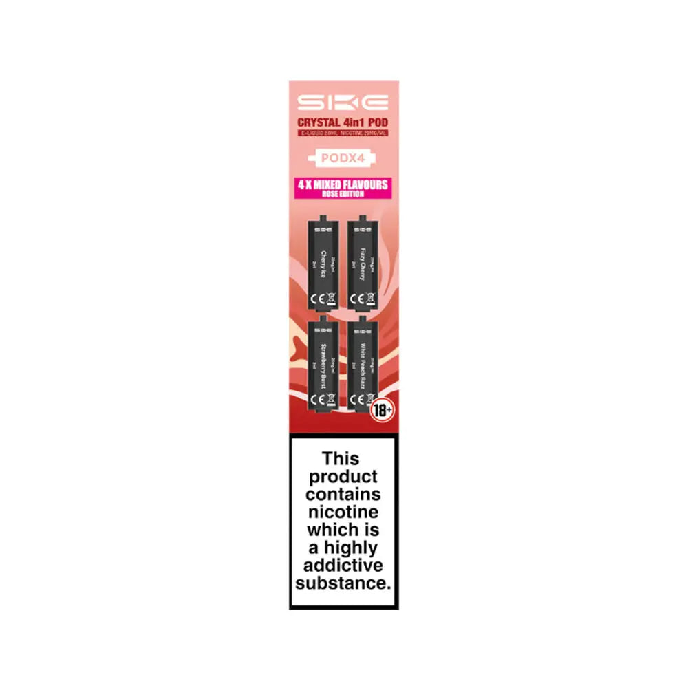 ske crystal 4in1 prefilled vape pods SKE Crystal 2400 4 in 1 Prefilled Pods
