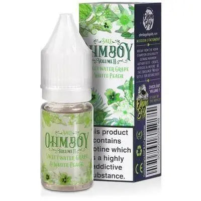 SWEET WATER GRAPE & WHITE PEACH NIC SALT E-LIQUID BY OHM BOY VOLUME 2