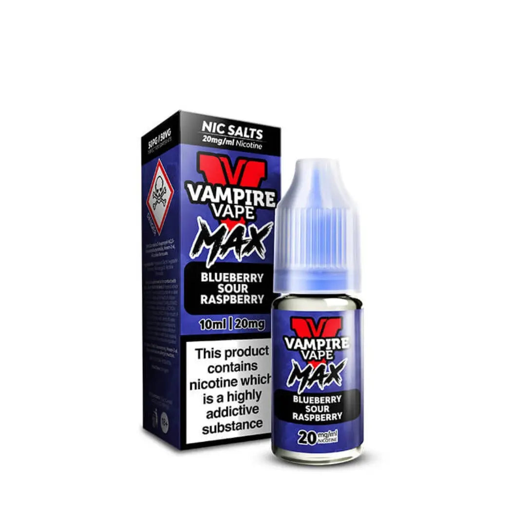 Vampire Vape MAX Blueberry Sour Raspberry 10ml Nic Salt