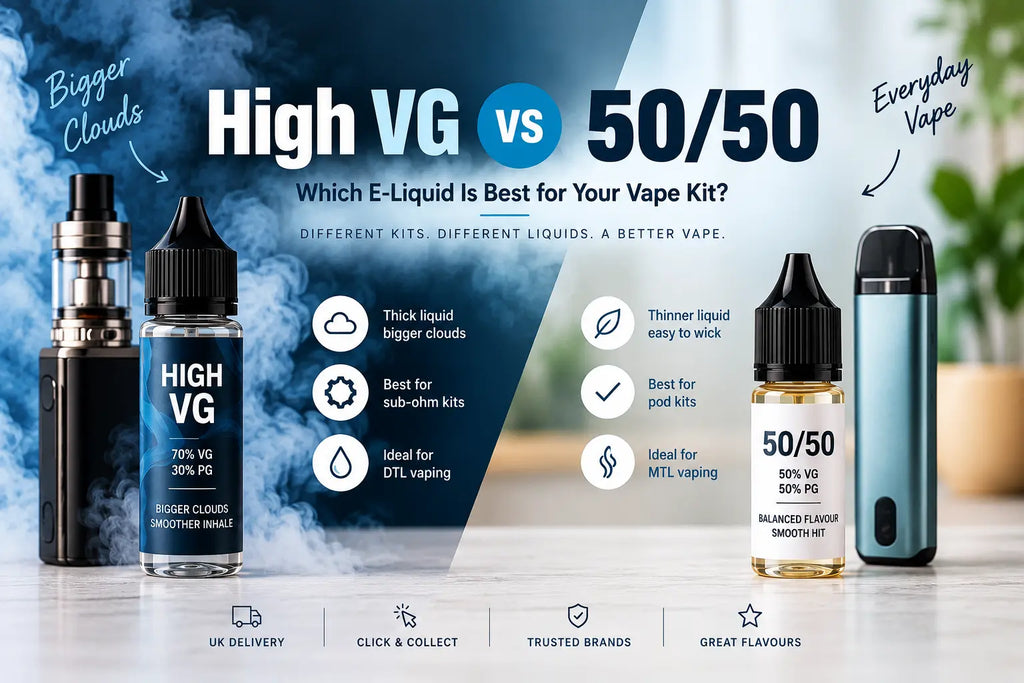 High VG vs 50/50 E-Liquids for Different Vape Kits