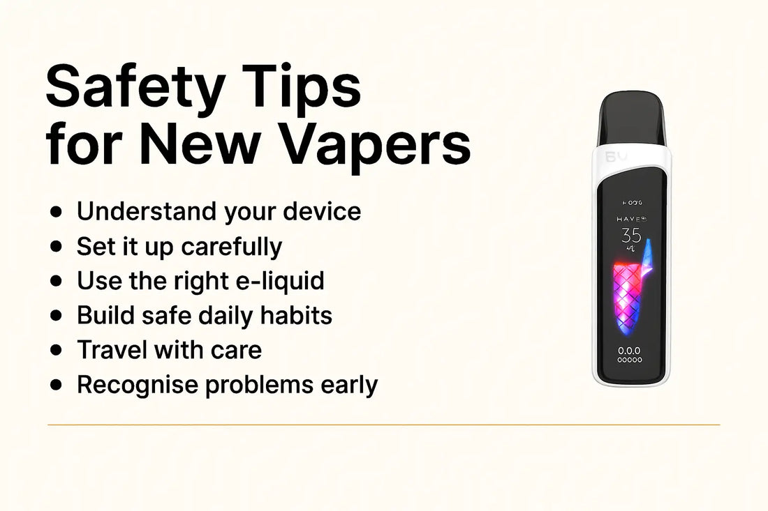Safety Tips for New Vapers Beginner's Guide to Vaping Safely Safety Tips for New Vapers Beginner's Guide to Vaping Safely