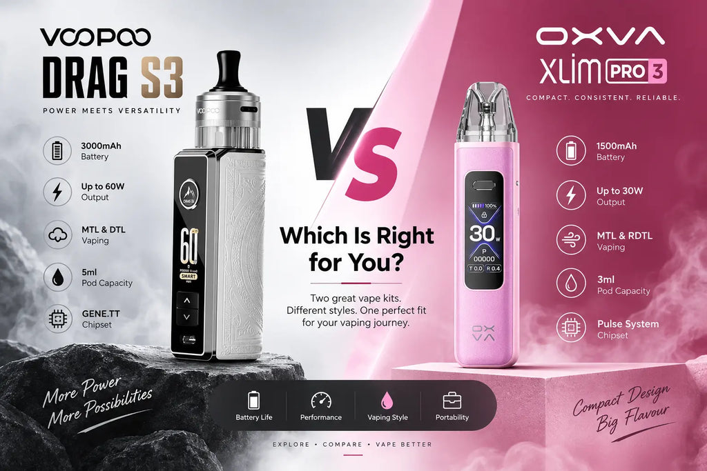 VOOPOO Drag S3 vs OXVA Xlim Pro 3 – Which Is Right for You?