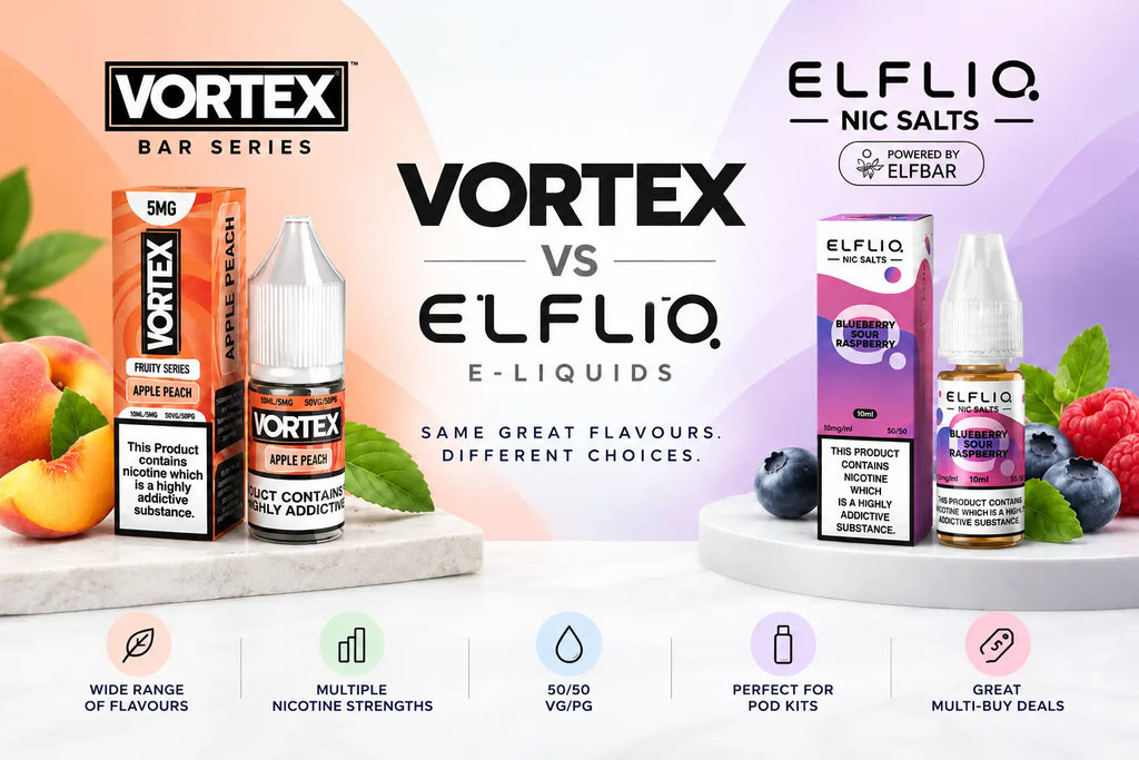 Vortex vs Elf Bar ELFLIQ E-Liquids: Which Nic Salt Is Right for You?
