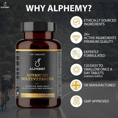 Alphemy Advanced Multivitamin and Minerals - 120 Tablets Alphemy