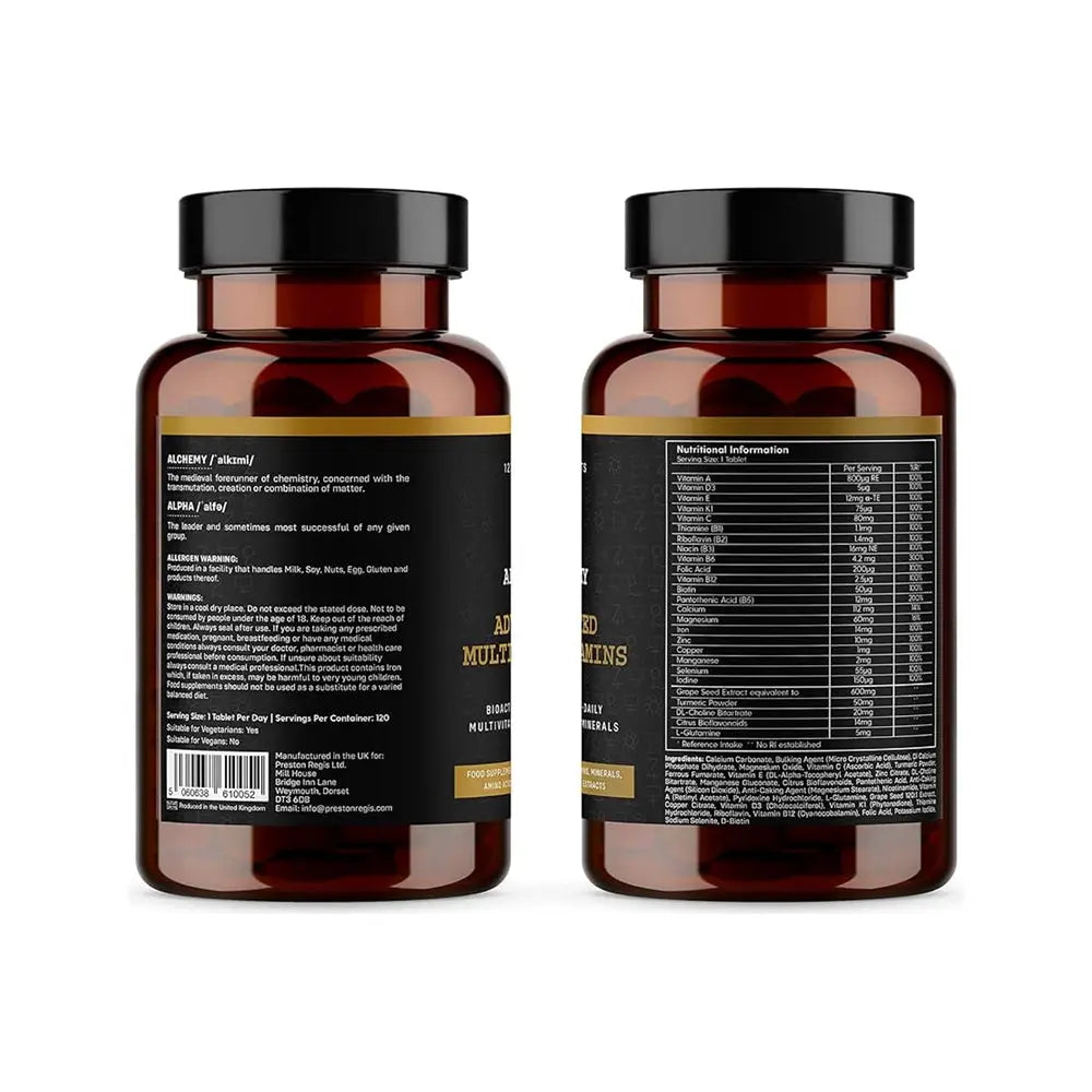 Alphemy Advanced Multivitamin and Minerals - 120 Tablets Alphemy