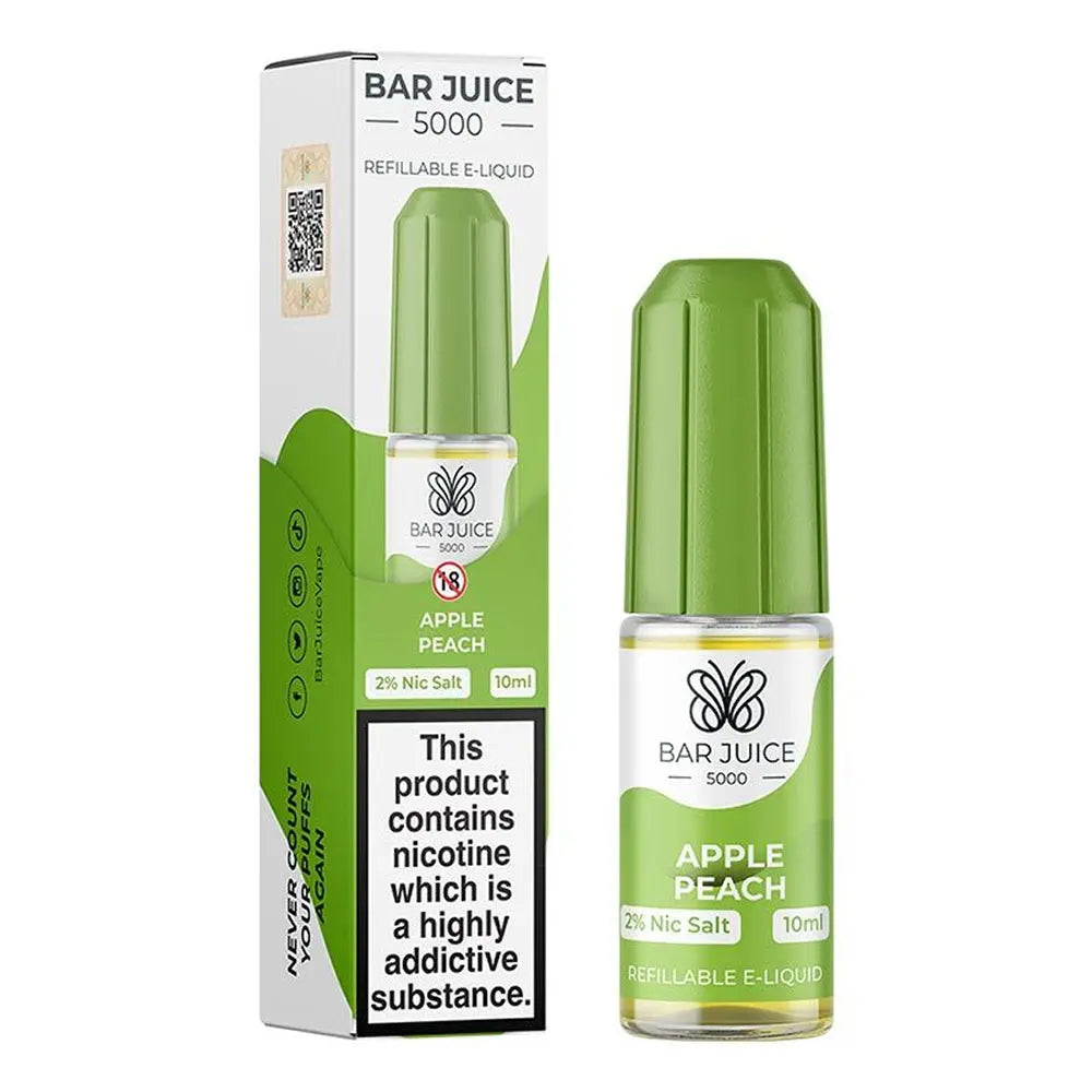 Apple Peach Nic Salt E-liquid by Bar Juice 5000 Barjuice