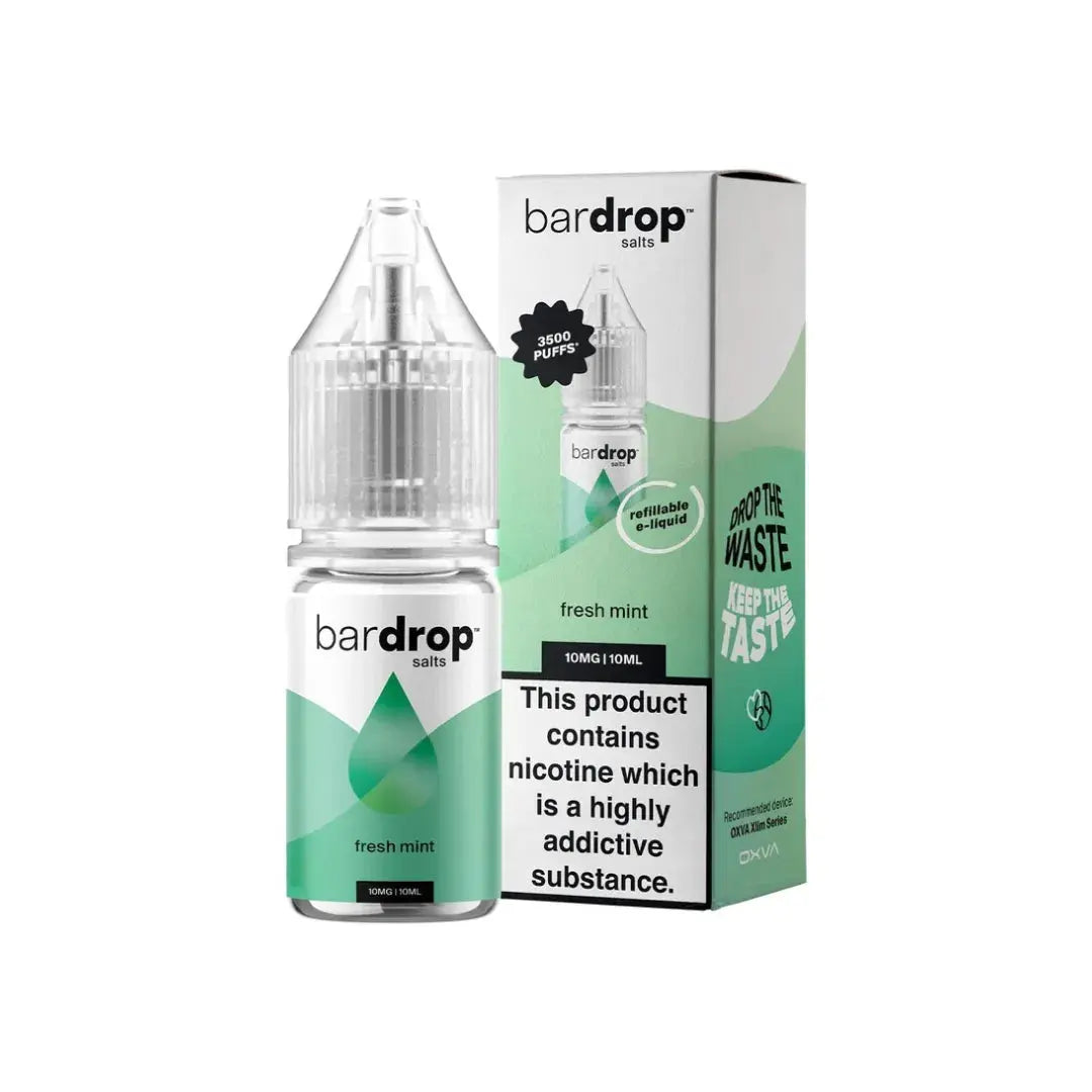 Bar Drop Fresh Mint 10ml Nic Salt E-Liquid