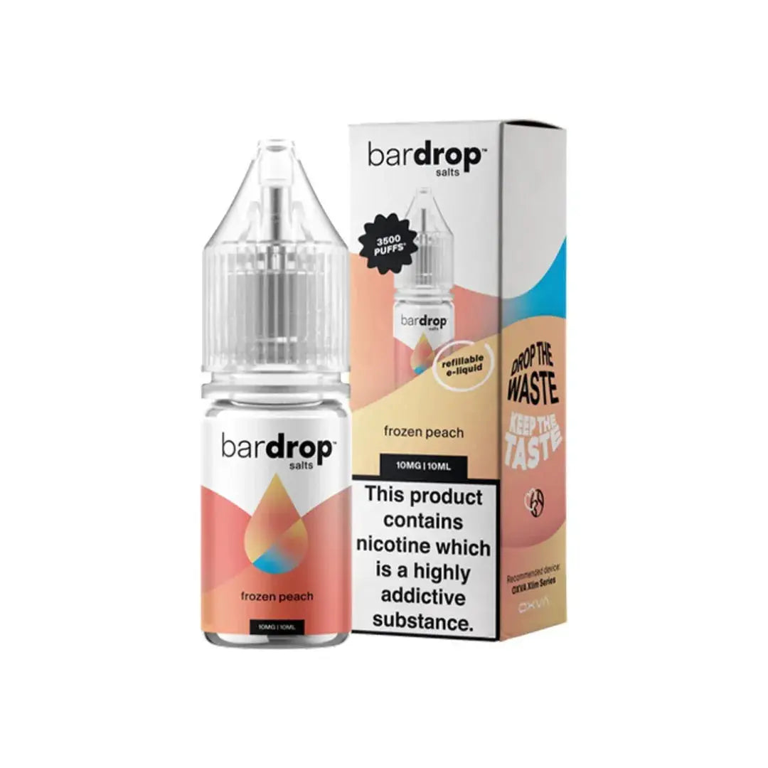 Bar Drop Frozen Peach 10ml Nic Salt E-Liquid