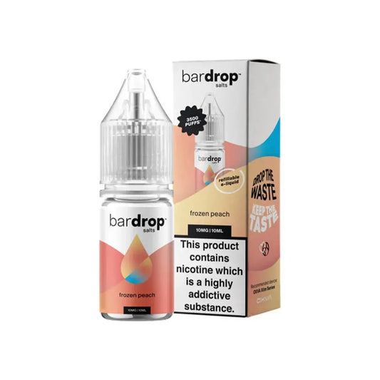 Bar Drop Frozen Peach 10ml Nic Salt E-Liquid