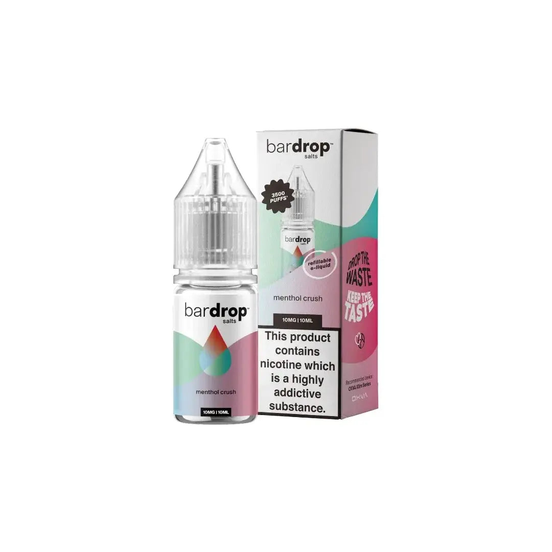 Bar Drop Menthol Crush 10ml Nic Salt E-Liquid