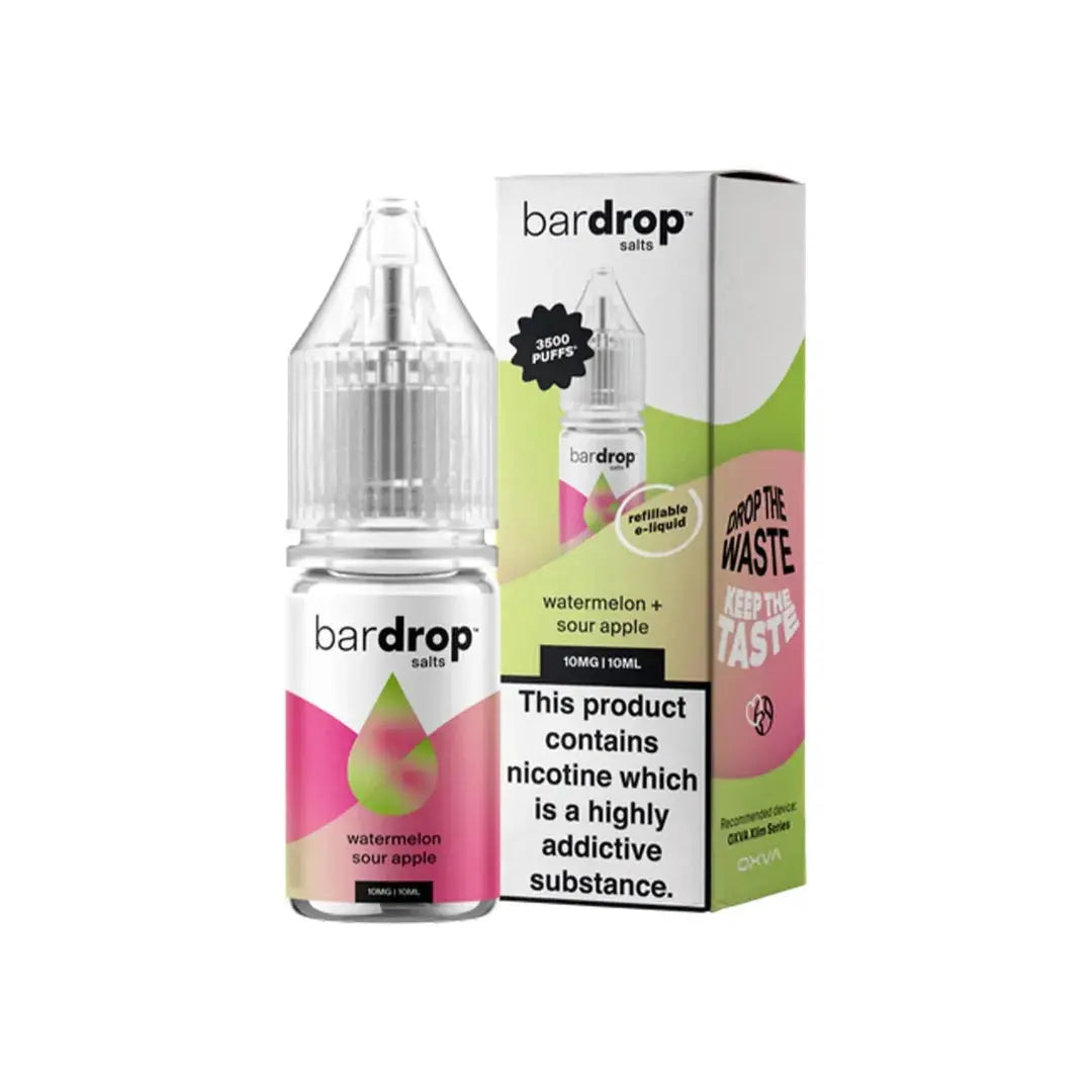 Bar Drop Watermelon Sour Apple 10ml Nic Salt E-Liquid