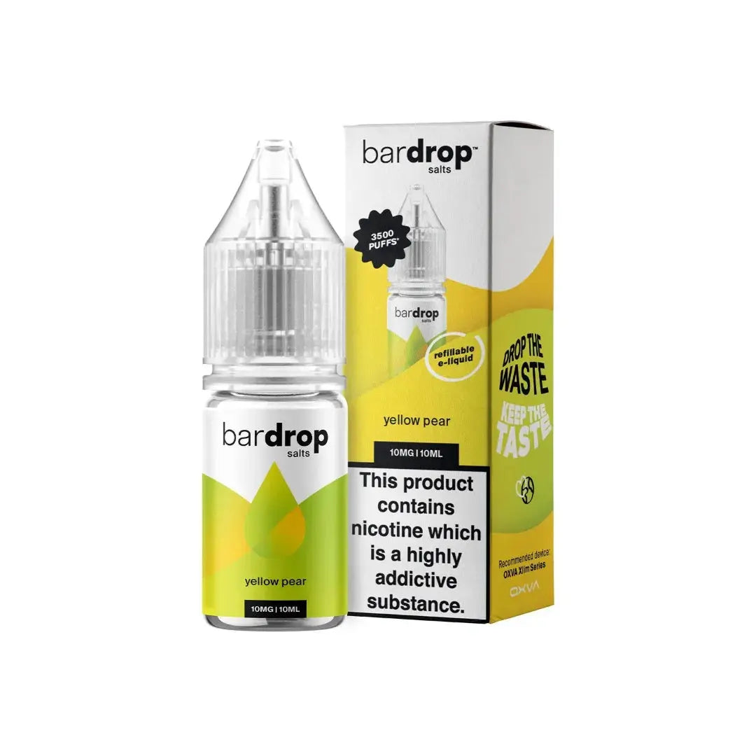 Bar Drop Yellow Pear 10ml Nic Salt E-Liquid