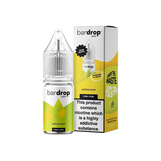 Bar Drop Yellow Pear 10ml Nic Salt E-Liquid