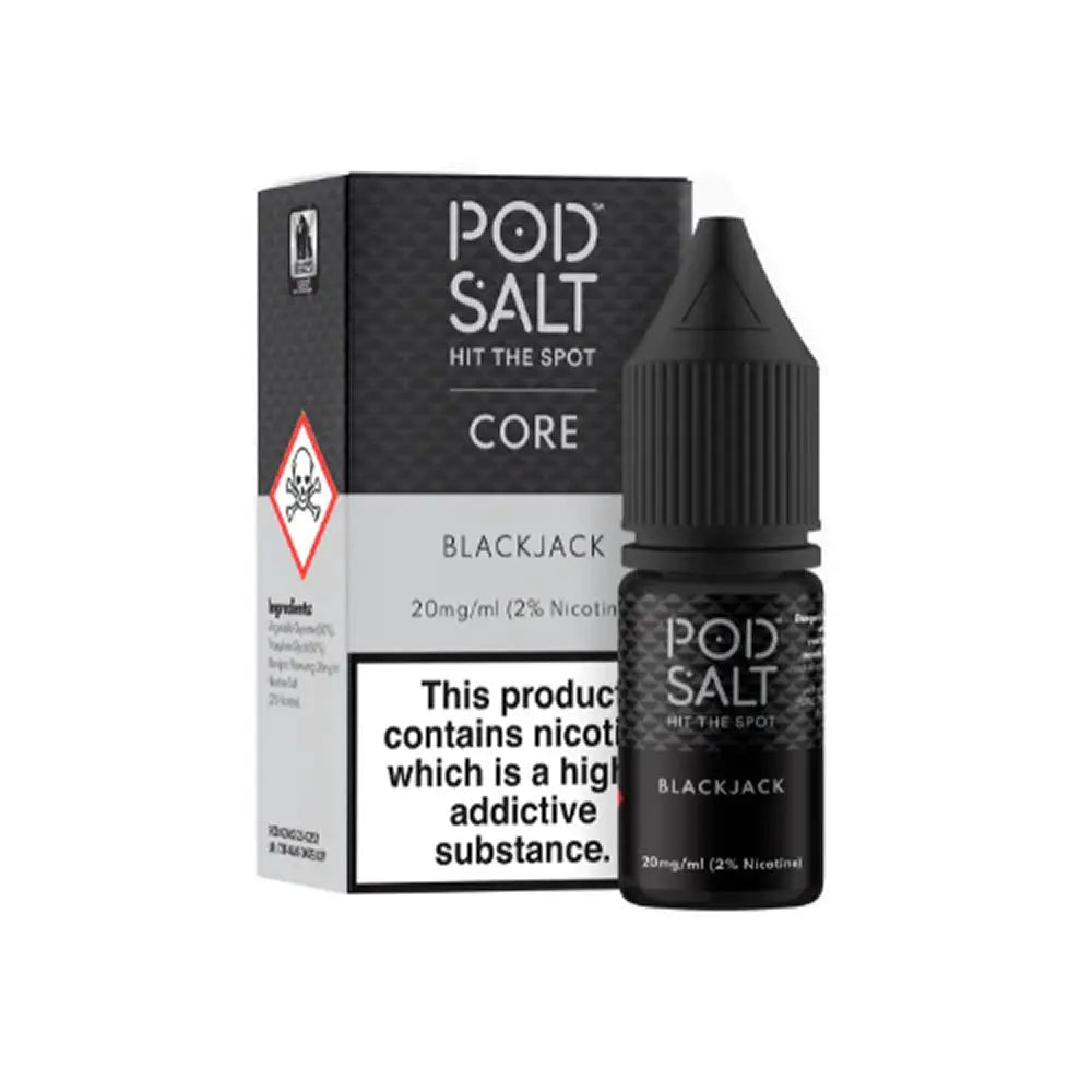 Black Jack Nic Salt E-Liquid by Pod Salt Core Pod Salt