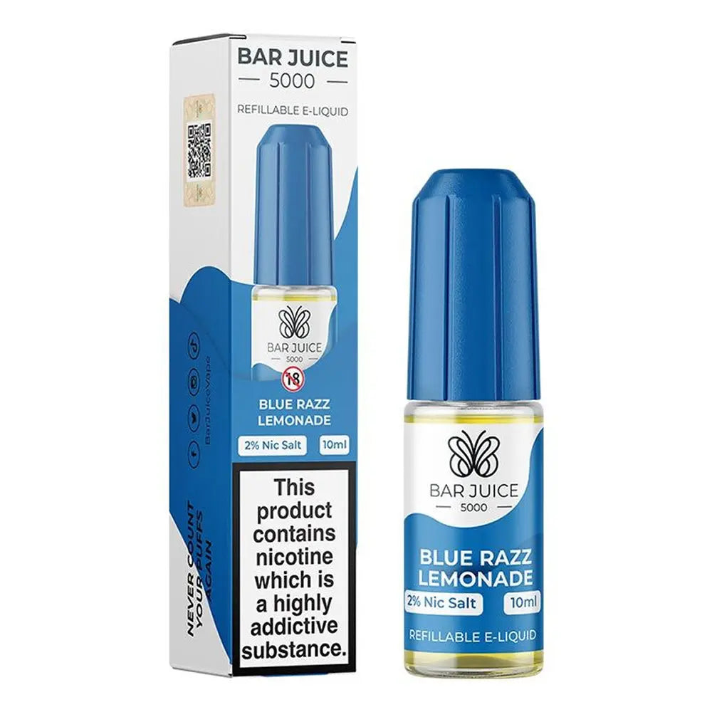 Blue Razz Lemonade Nic Salt E-Liquid by Bar Juice 5000 Barjuice