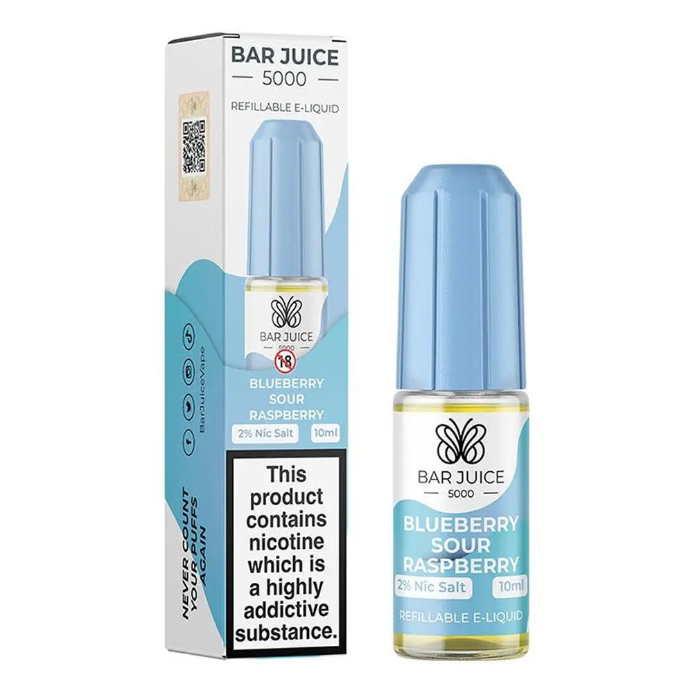 Blueberry Sour Raspberry Nic Salt E-liquid by Bar Juice 5000 Barjuice