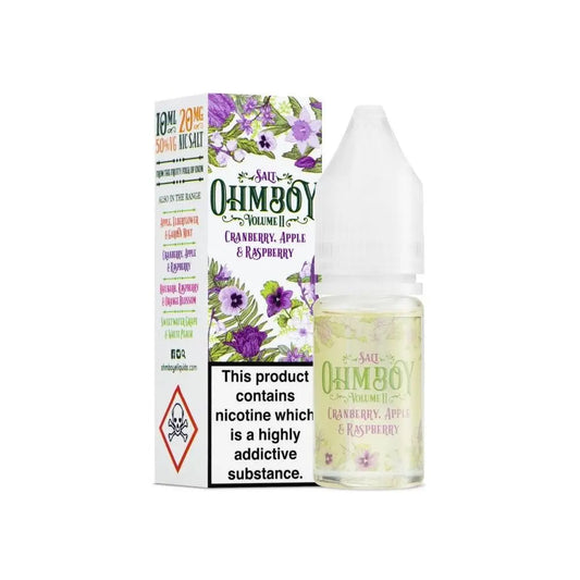 CRANBERRY APPLE & RASPBERRY NIC SALT E-LIQUID BY OHM BOY VOLUME II