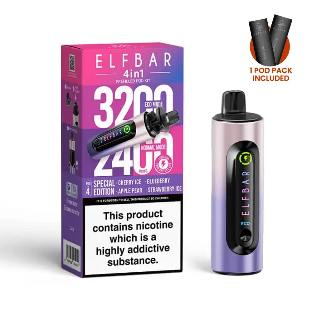 ELFBAR 4 in 1 Prefilled Kit | ELF Bar 4-in-1 Prefilled Pod Vape Kit
