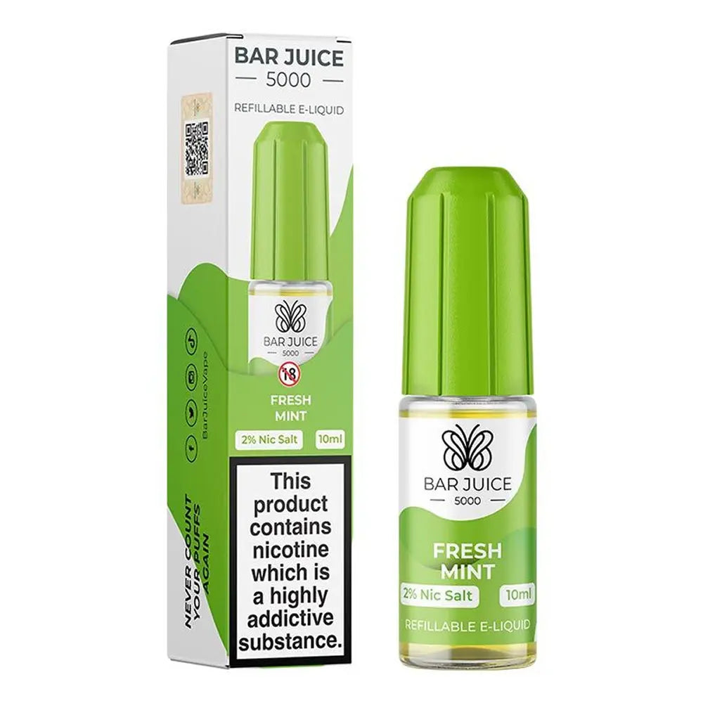 Fresh Mint Nic Salt E-Liquid by Bar Juice 5000 Barjuice