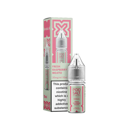 Fresh Raspberry Mojito Nicotine Salt 10ml E-Liquid by Pod Salt Nexus