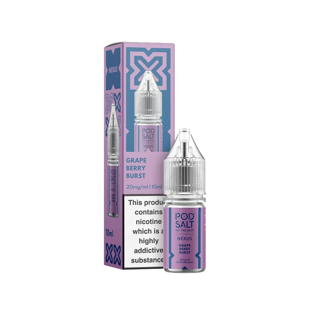 Grape Berry Blast Nicotine Salt 10ml E-Liquid by Pod Salt Nexus Pod Salt