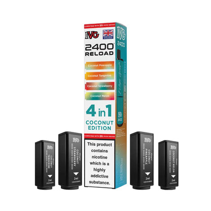 IVG 2400 Reload 4-in-1 Prefilled Pods Tidal Vape