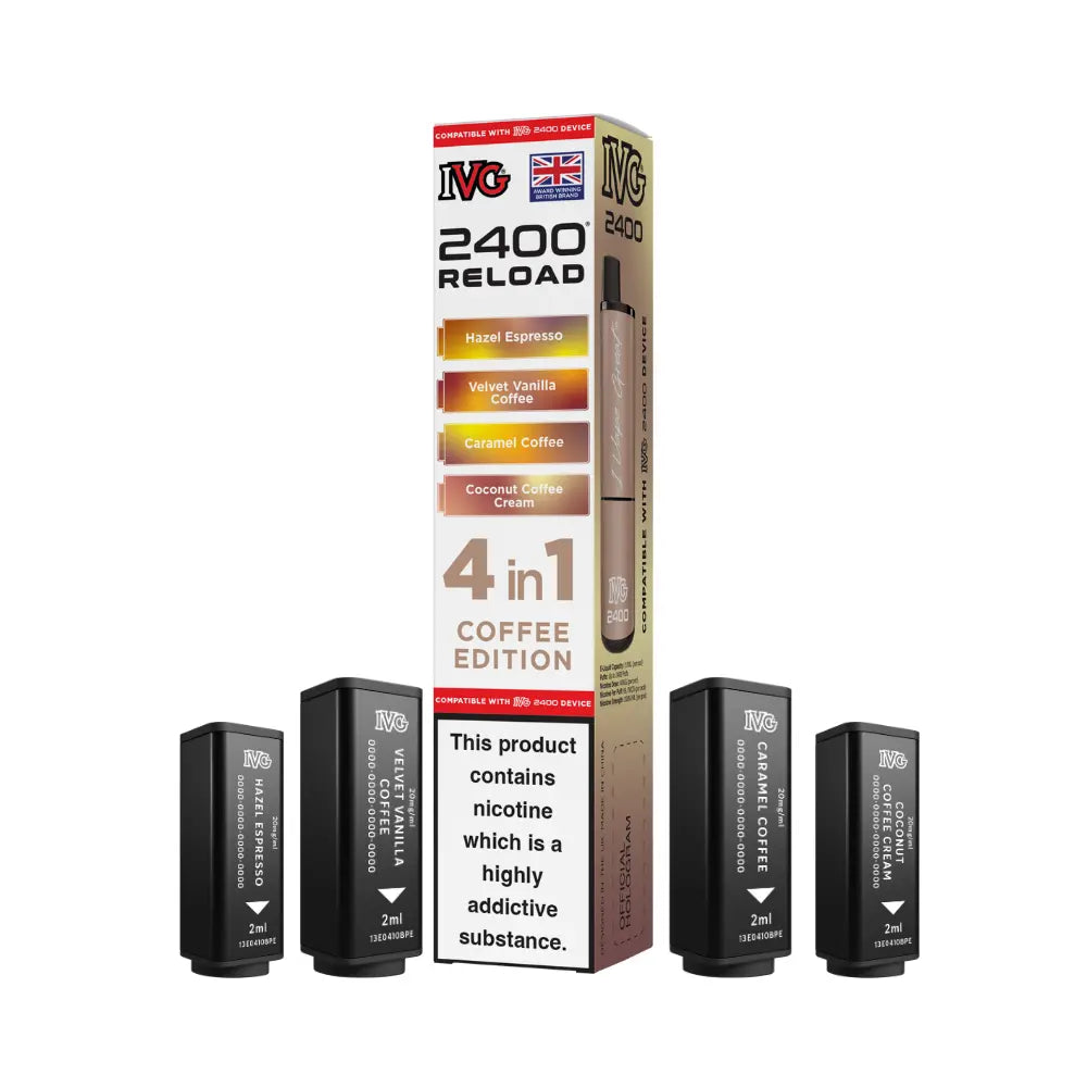 IVG 2400 Reload 4-in-1 Prefilled Pods Tidal Vape