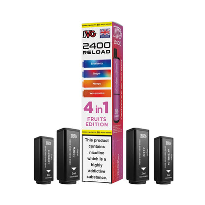 IVG 2400 Reload 4-in-1 Prefilled Pods Tidal Vape