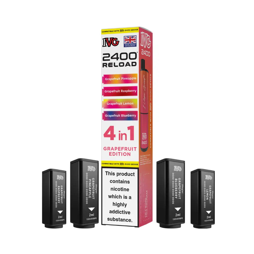 IVG 2400 Reload 4-in-1 Prefilled Pods Tidal Vape
