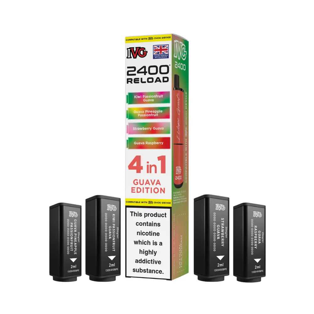 IVG 2400 Reload 4-in-1 Prefilled Pods Tidal Vape