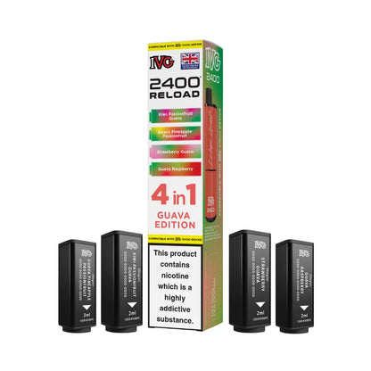 IVG 2400 Reload 4-in-1 Prefilled Pods Tidal Vape