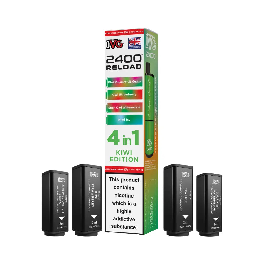 IVG 2400 Reload 4-in-1 Prefilled Pods Tidal Vape