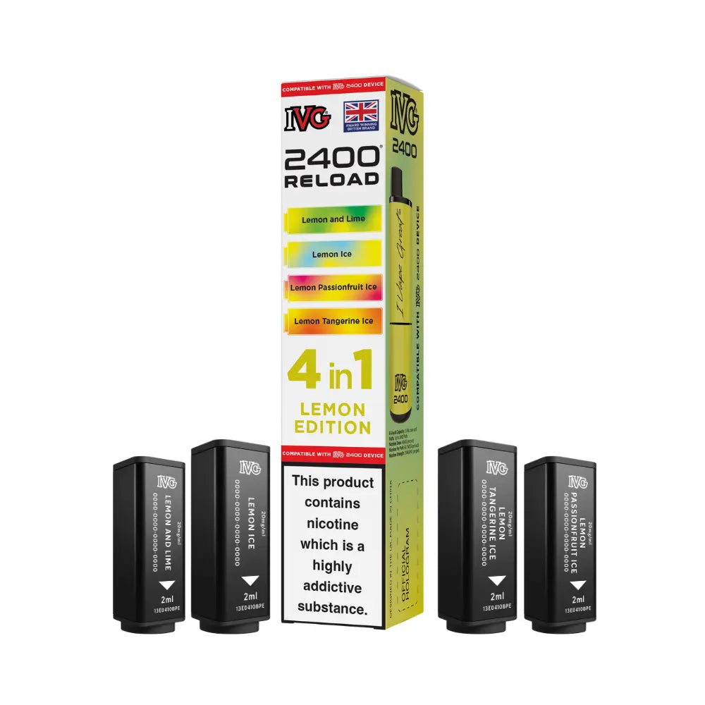 IVG 2400 Reload 4-in-1 Prefilled Pods Tidal Vape