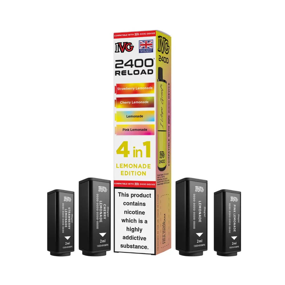 IVG 2400 Reload 4-in-1 Prefilled Pods Tidal Vape