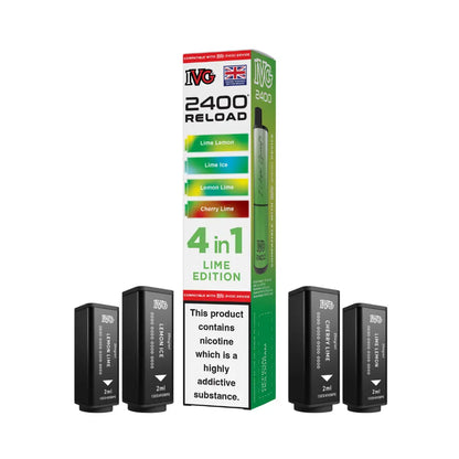 IVG 2400 Reload 4-in-1 Prefilled Pods Tidal Vape