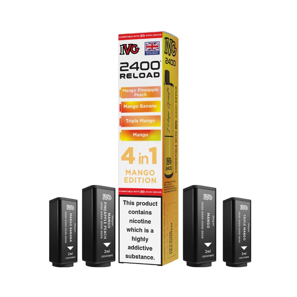 IVG 2400 Reload 4-in-1 Prefilled Pods Tidal Vape