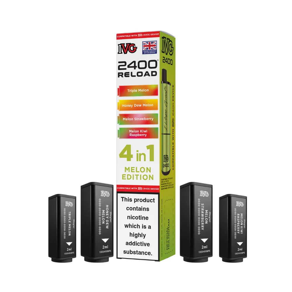IVG 2400 Reload 4-in-1 Prefilled Pods Tidal Vape